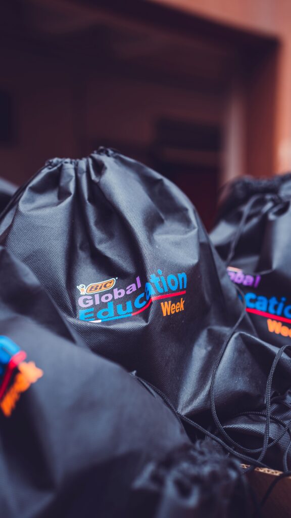 BIC Global Education Week hampers were handed to learners and teachers at CJ Botha Secondary School