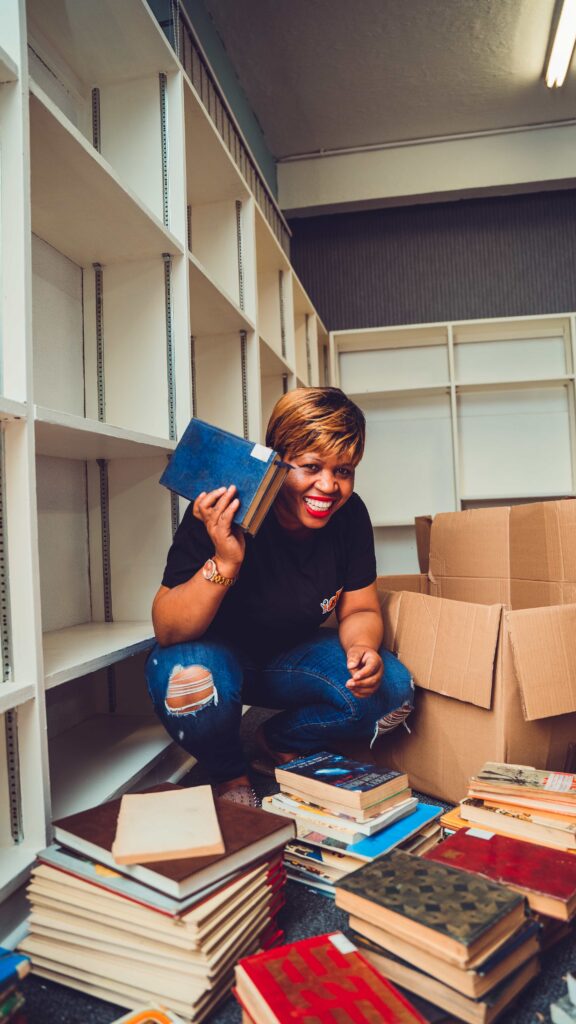 BIC staff restocked and refreshed the library at CJ Both Secondary School as part of Global Education Week